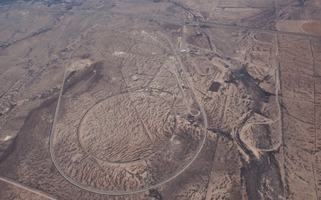 Test Track Desert Aerial View Image